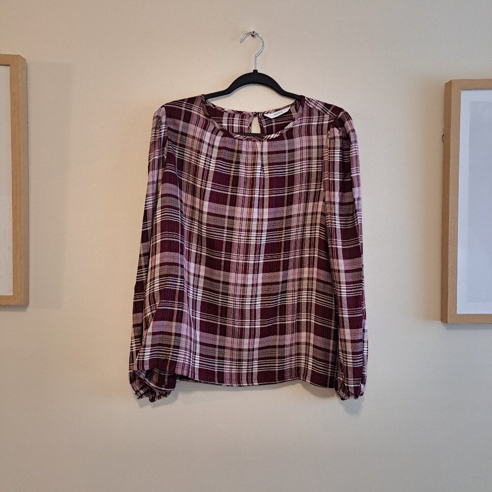 Ricki's Long Sleeve Plaid Blouse